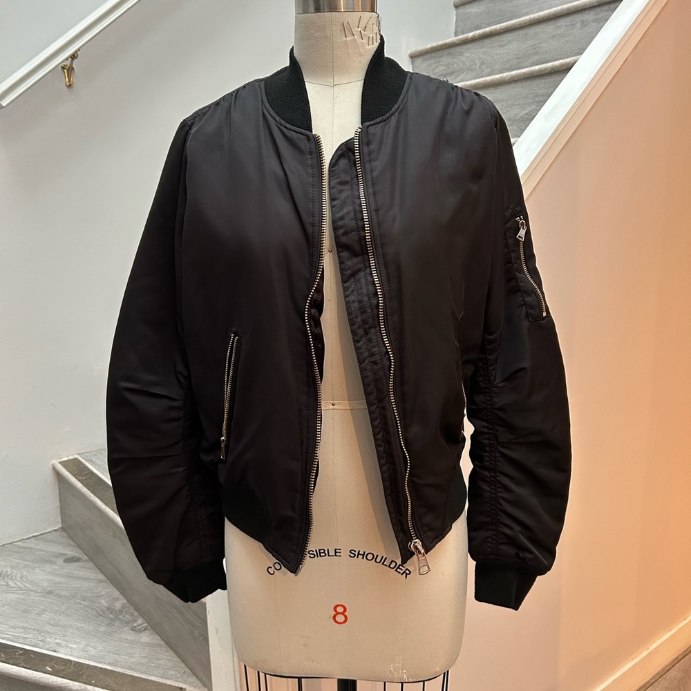 Black bomber jacket